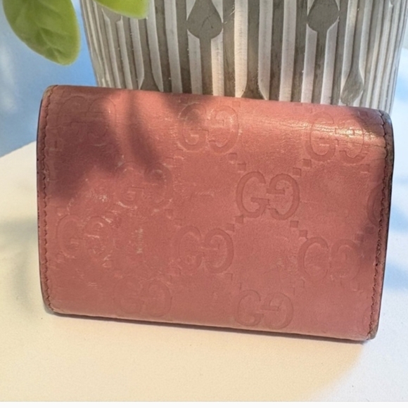 Gucci Guccissima 6-Ring Key Case Pink Leather Interlocking G - Picture 2 of 11
